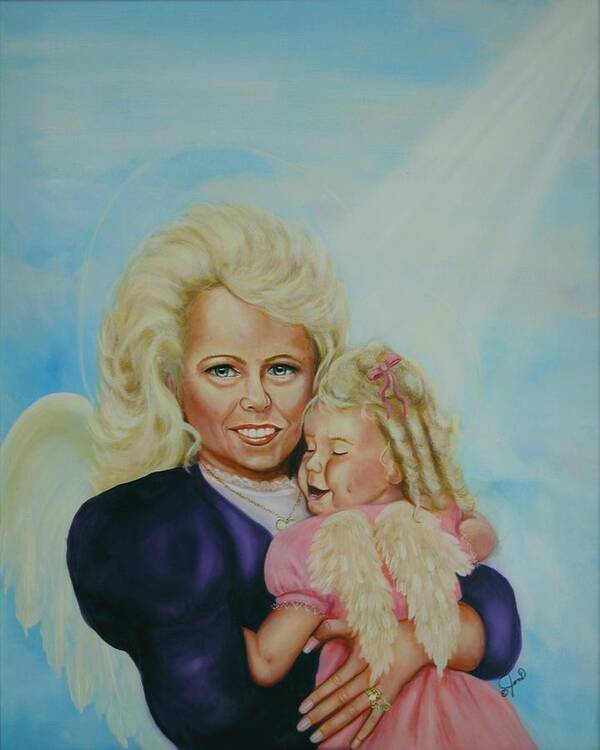 Angel Art Print featuring the painting Me and Me by Joni McPherson