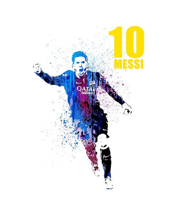 Messi Art Print featuring the painting MESSI forever by Art Popop