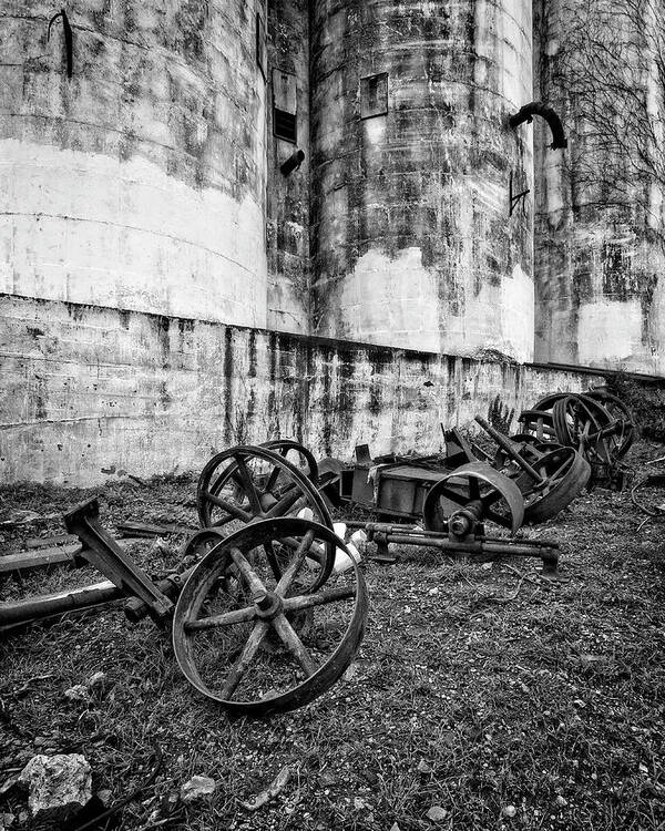 Mill Art Print featuring the photograph Mill Wheels by Alan Raasch