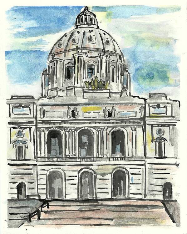 Minnesota Art Print featuring the painting Minnesota State Capital by Matt Gaudian