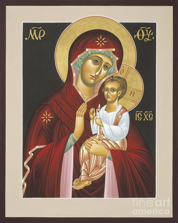 Mother Of God Light In All Darkness Art Print featuring the painting Mother of God Light In All Darkness 016 by William Hart McNichols