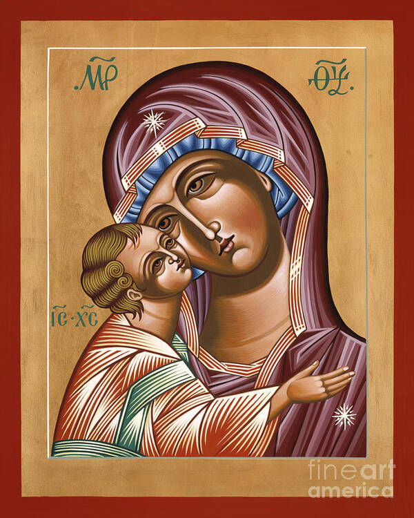 Mother Of God St Igor Icon Art Print featuring the painting Mother of God St Igor Icon 121 by William Hart McNichols