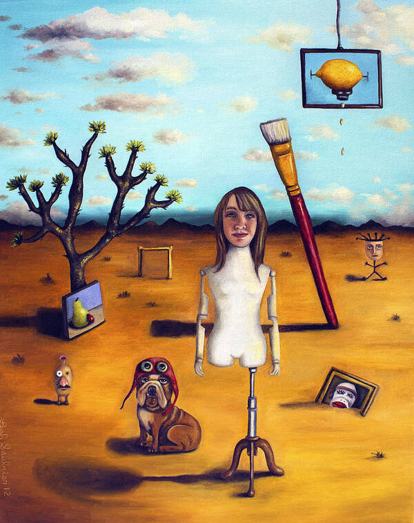 Me Art Print featuring the painting My Surreal Life by Leah Saulnier The Painting Maniac