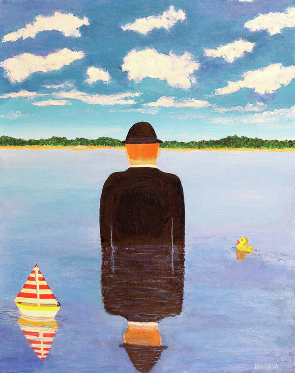 Modern Art Art Print featuring the painting No Man Is An Island by Thomas Blood