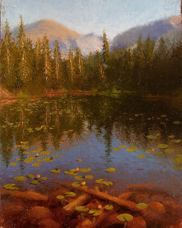 Landscape Art Print featuring the painting Nymph Lake by Timothy Jones