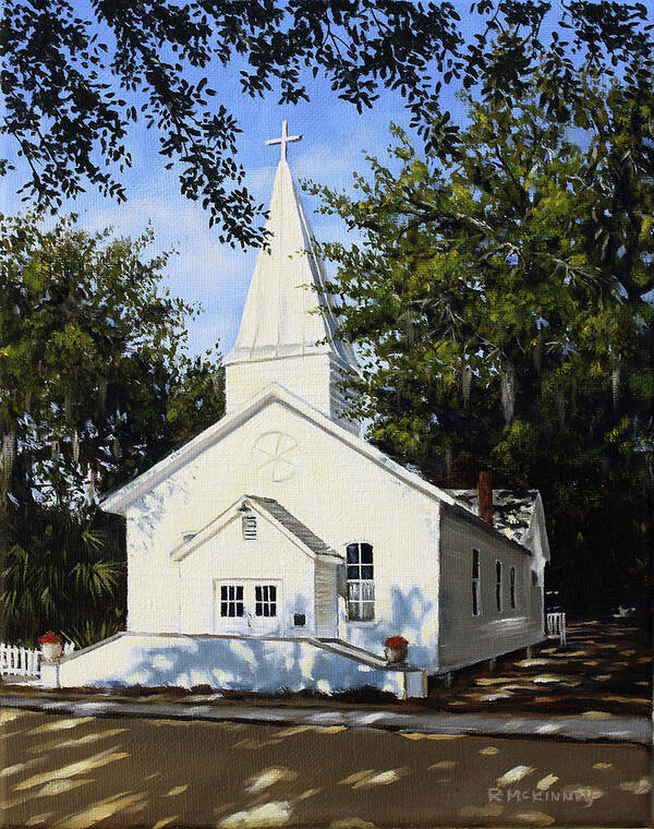 Church Art Print featuring the painting Old St. Andrew Church by Rick McKinney