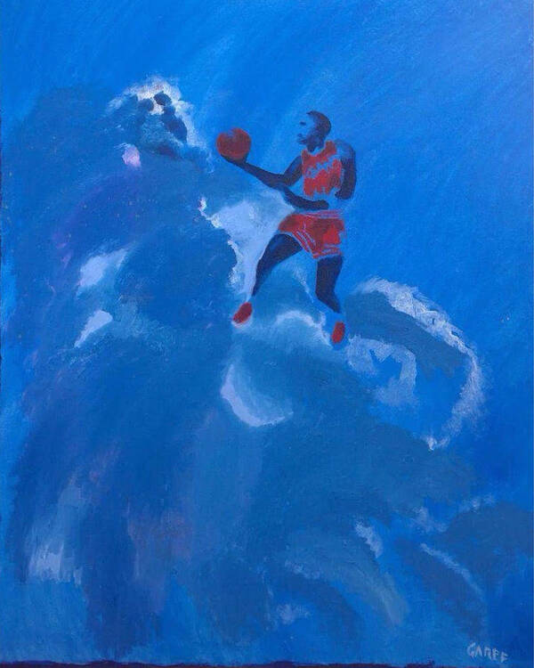 Michael Jordan Art Print featuring the painting Omaggio a Michael Jordan by Enrico Garff