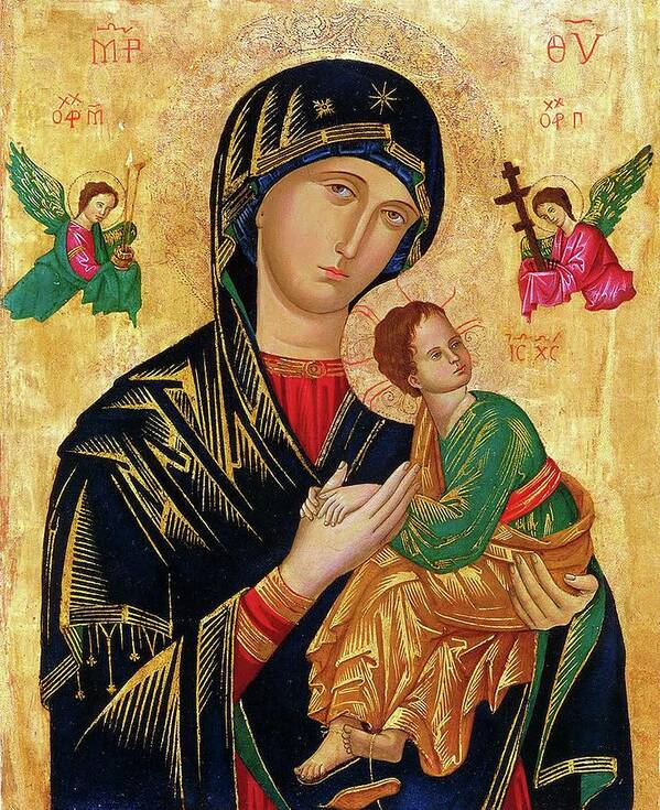 Our Art Print featuring the painting Our Lady of Perpetual Help Icon by Magdalena Walulik