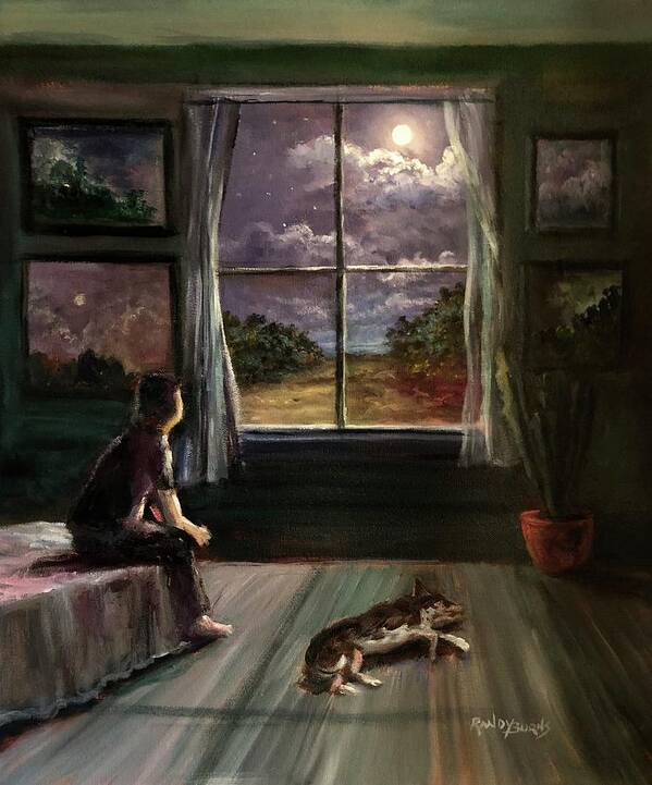 Outside Art Print featuring the painting Outside the Window. Inside the Soul. by Rand Burns