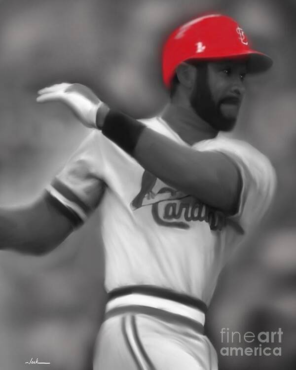 Ozzie Smith Art Print featuring the painting Ozzie Smith by Jack Bunds