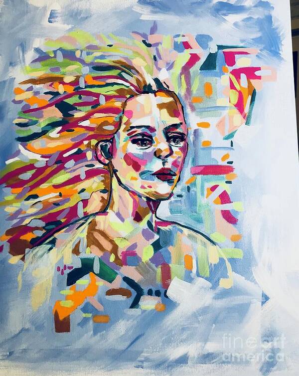 Original Art Work Art Print featuring the painting Painted Lady #1 by Theresa Honeycheck