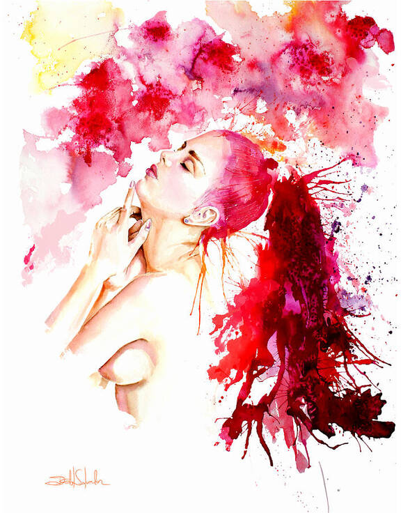 Woman Art Print featuring the painting Parfum by Isabel Salvador