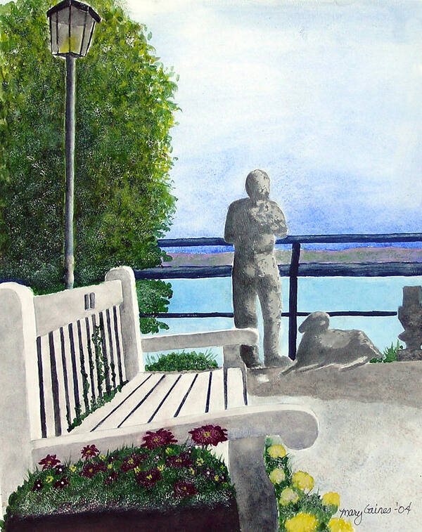Statues Art Print featuring the print Peaceful Langley by Mary Gaines