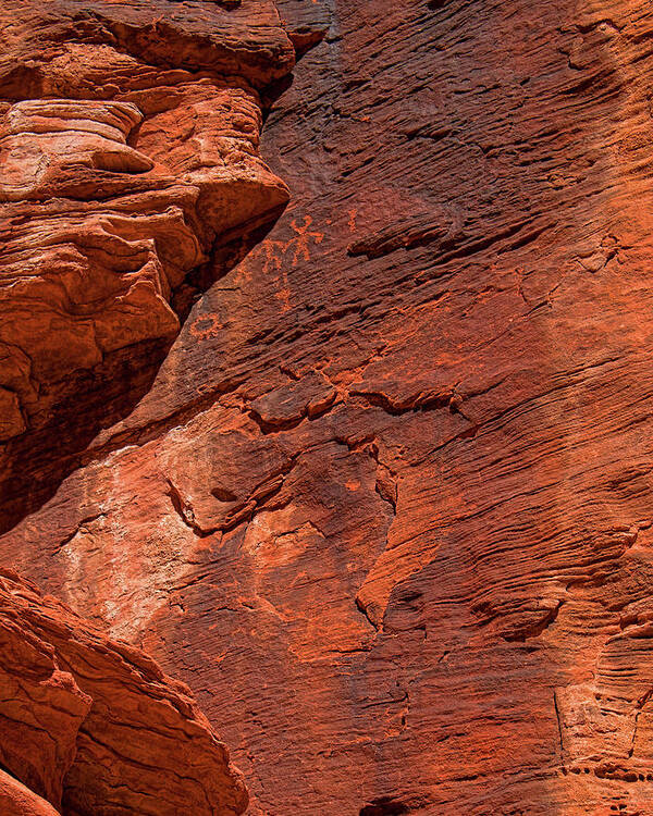 Valley Of Fire Art Print featuring the photograph Pictures In The Rocks by Kristia Adams