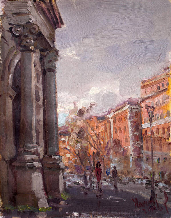 Rome Art Print featuring the painting Porta Pia Rome by Ylli Haruni