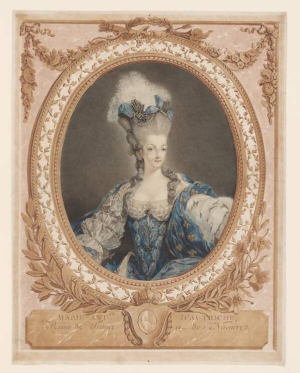France Art Print featuring the painting Portrait of Marie Antoinette, 1777 by Vincent Monozlay