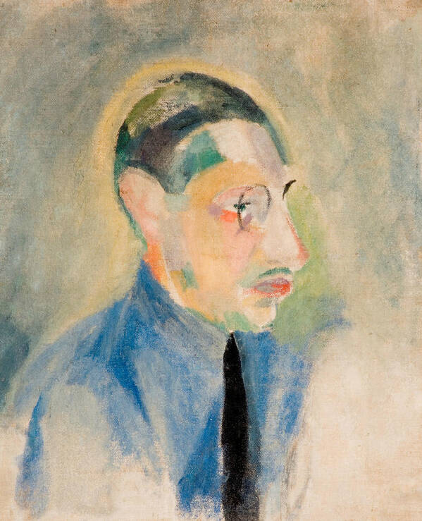 French Artist Art Print featuring the painting Portrait of Stravinsky by Robert Delaunay
