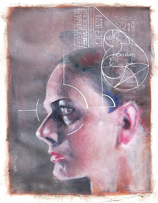 Portrait Art Print featuring the digital art Profile measured by Emilio Martinez