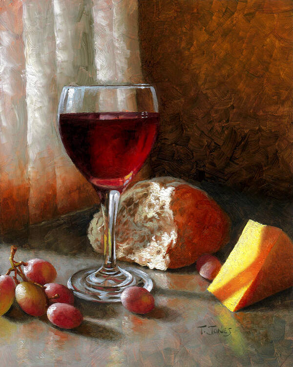 Wine Art Print featuring the painting Psalm 104 by Timothy Jones