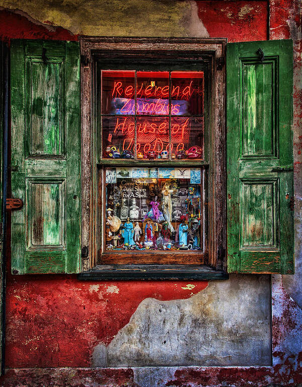 Voodoo Art Print featuring the photograph Reverand Zombies House of Voodoo 2 by Diana Powell