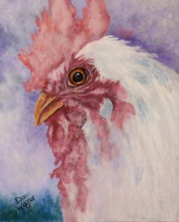 Acrylic Art Print featuring the painting Rooster by Dan Wagner