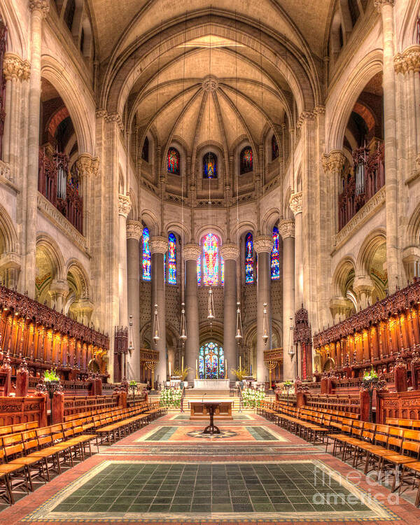 Altar Art Print featuring the photograph Saint John the Divine Interior by Jerry Fornarotto