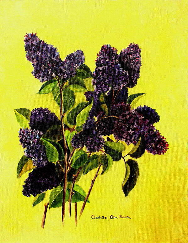 Lilac Art Print featuring the painting Scent of Springtime by Charlotte Bacon