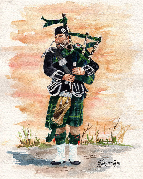 Tim Art Print featuring the painting Scotland the brave by Timithy L Gordon