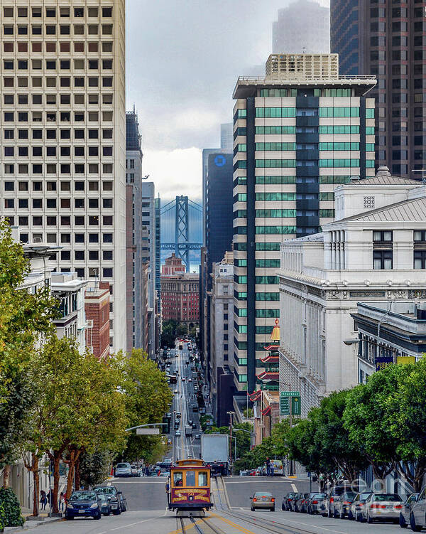 Sanfrancisco Art Print featuring the photograph SF trolley by David Meznarich