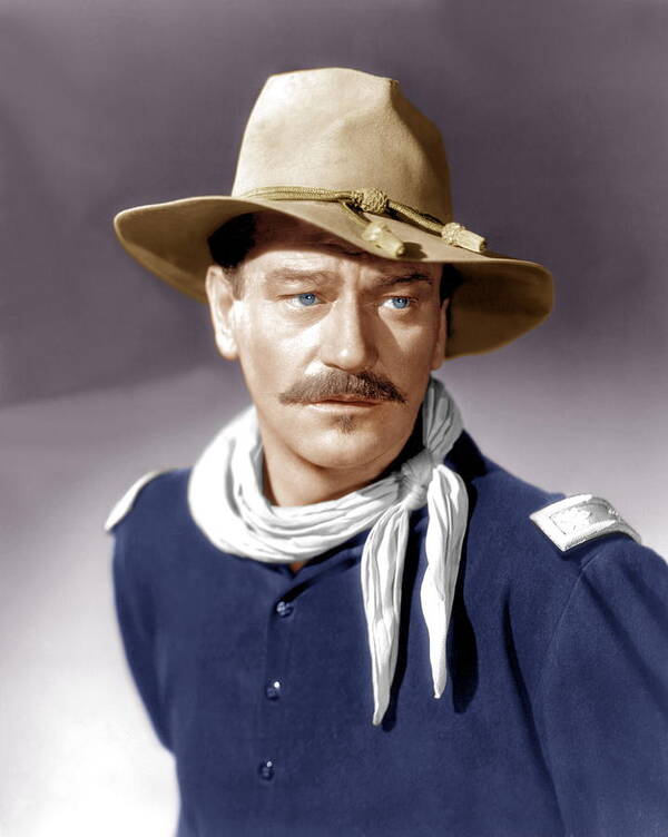 1940s Portraits Art Print featuring the photograph She Wore A Yellow Ribbon, John Wayne by Everett