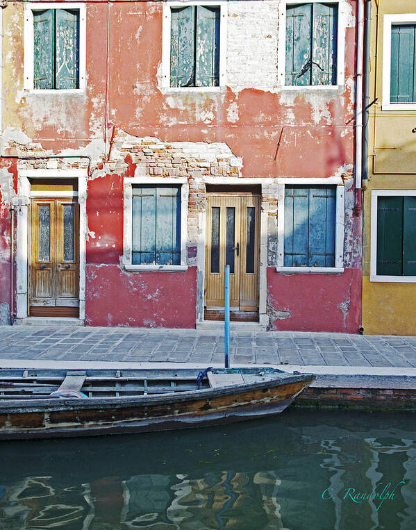 Burano Art Print featuring the photograph Shuttered by Cheri Randolph