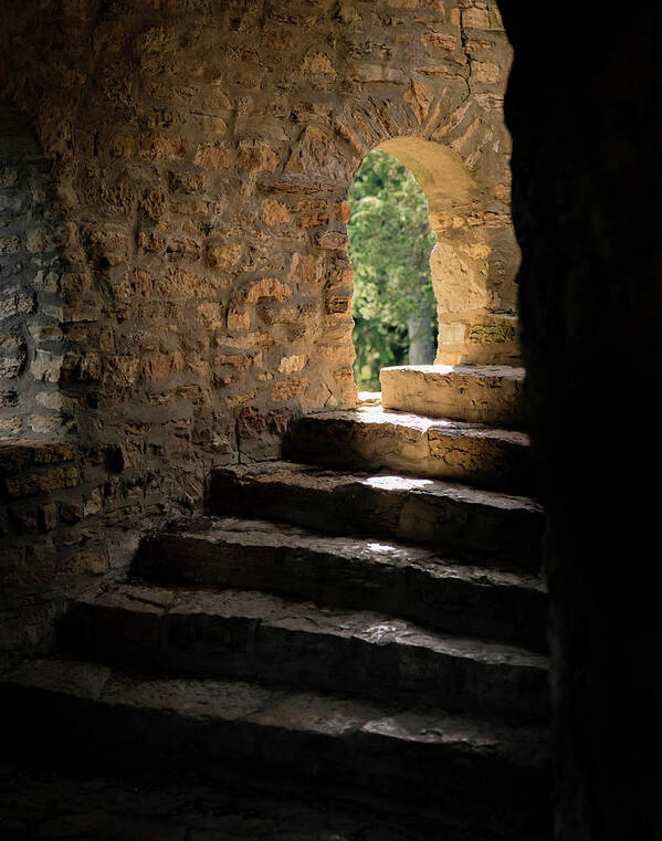 6 Steps Art Print featuring the photograph Six Steps And Sunlight by Ray Congrove