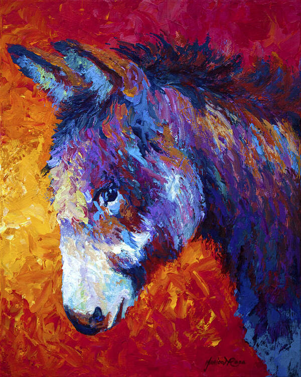 Burro Art Print featuring the painting Sparky by Marion Rose