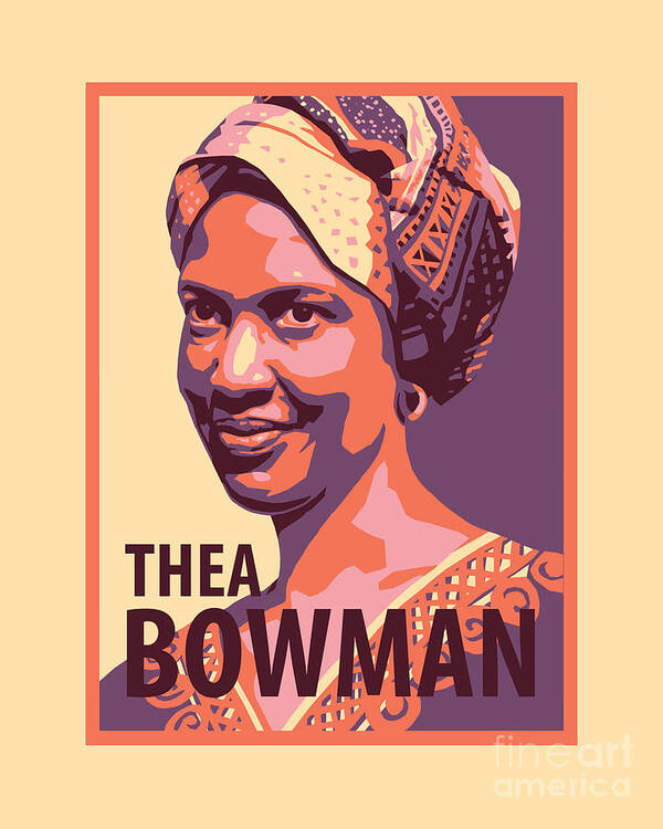 Sr. Thea Bowman Art Print featuring the painting Sr. Thea Bowman - JLTBO by Julie Lonneman