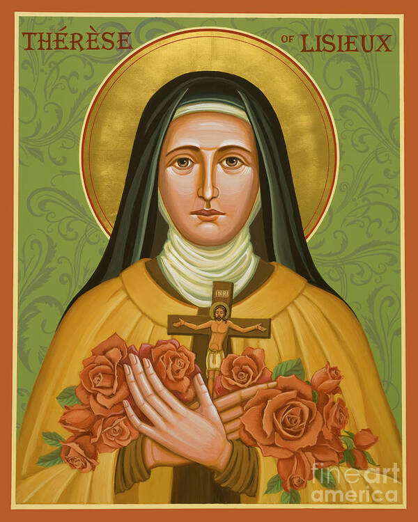 St. Therese Of Lisieux Art Print featuring the painting St. Therese of Lisieux - JCTLI by Joan Cole