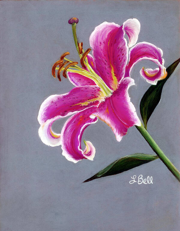 Lily Art Print featuring the painting Stargazer by Laura Bell