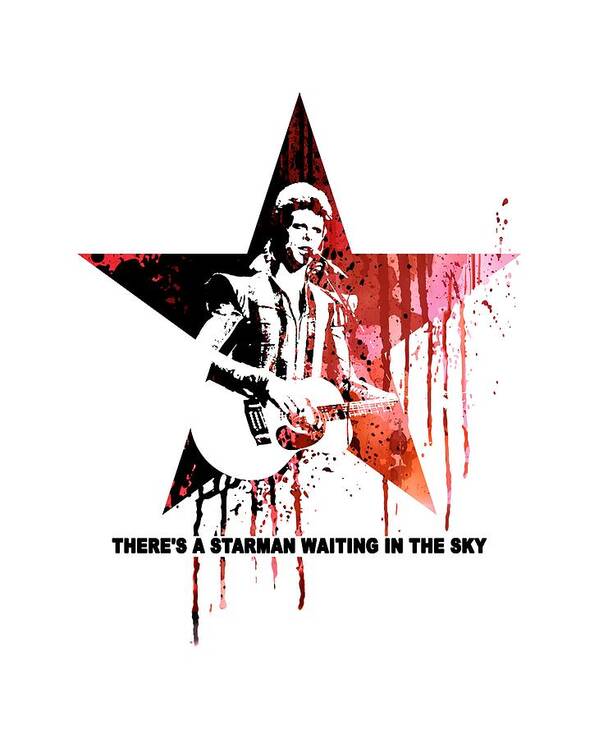Jimi Art Print featuring the painting David Bowie - Starman #1 by Art Popop