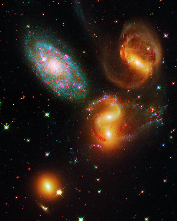 Stephan's Quintet Art Print featuring the photograph Stephan's Quintet by Paul W Faust - Impressions of Light