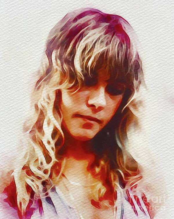 Stevie Art Print featuring the painting Stevie Nicks, Music Legend by Esoterica Art Agency