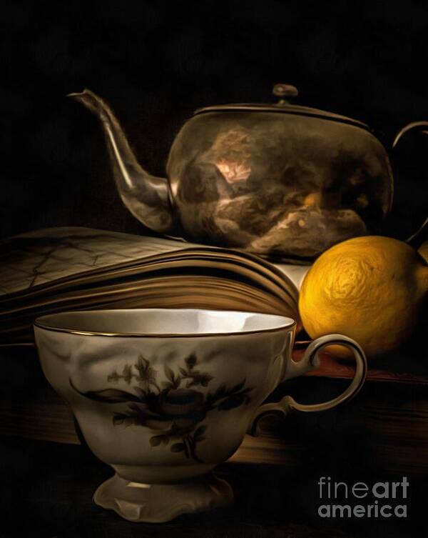 Tea Art Print featuring the photograph Still Life with Tea Cup by Edward Fielding