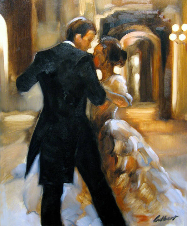 Figurative Art Print featuring the painting Study for Last Dance 2 by Stuart Gilbert