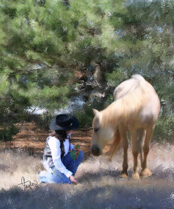 Cowgirl Art Print featuring the painting Sugar n Spice by Colleen Taylor