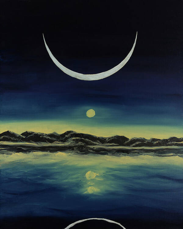 Sky Art Print featuring the painting Supernatural Eclipse by Jennifer Walsh