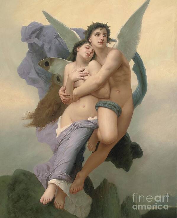 William-adolphe Bouguereau Art Print featuring the painting The Abduction of Psyche by William-Adolphe Bouguereau