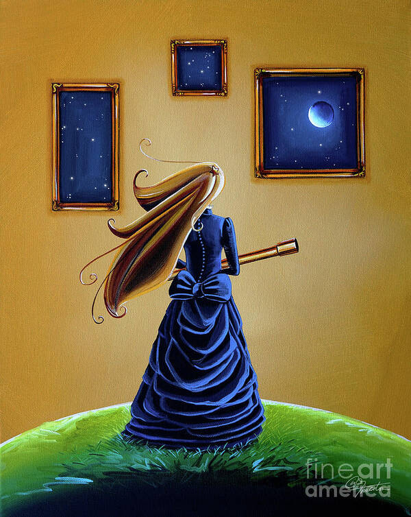 Astronomy Art Print featuring the painting The Astronomer by Cindy Thornton