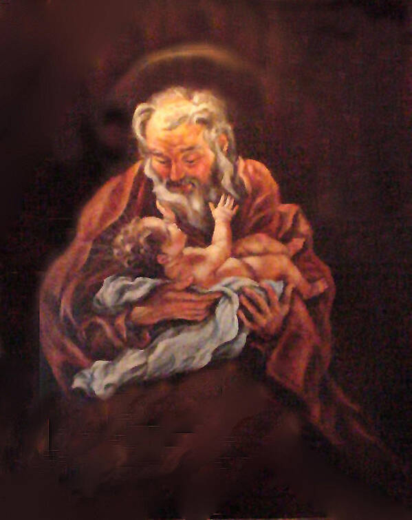 People Art Print featuring the painting The Baby Jesus - A Study by Donna Tucker