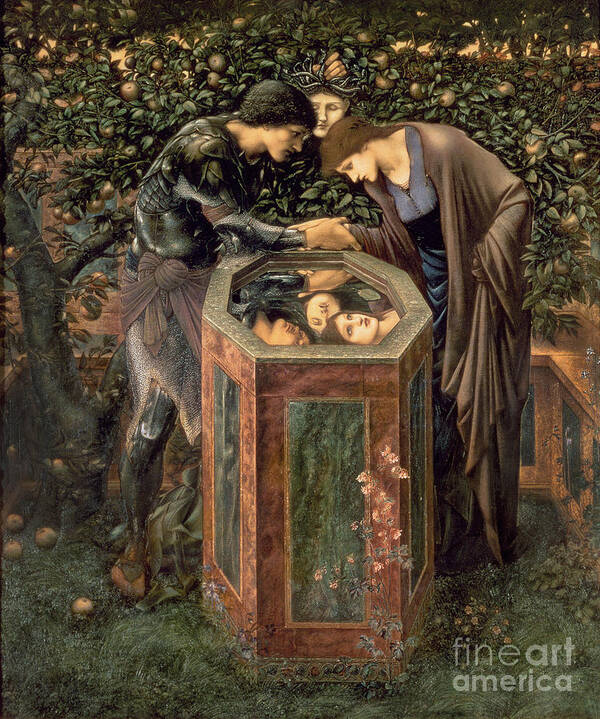 The Art Print featuring the painting The Baleful Head by Edward Burne-Jones