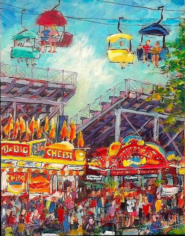 Wisconsin State Fair Art Print featuring the painting The Big Cheese by Les Leffingwell