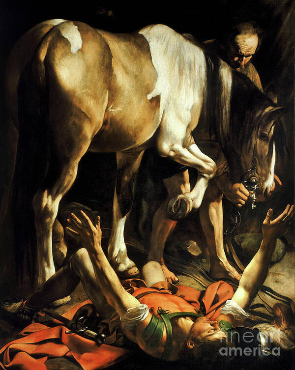 Caravaggio Art Print featuring the painting The Conversion of Saint Paul by Caravaggio