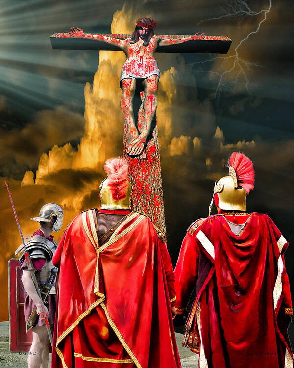 Mark T. Allen Art Print featuring the painting The Crucifixion by Mark Allen